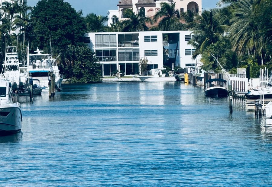 Marine contractor working along a tidal waterfront in Hampton Roads